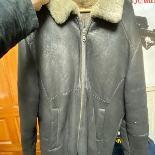 One Way 빈티지 남성 양가죽 무스탕 자켓 100