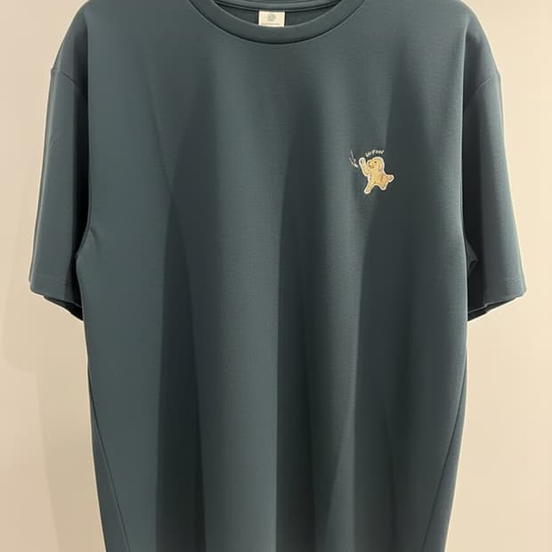 반팔 강아지 자수 새상품