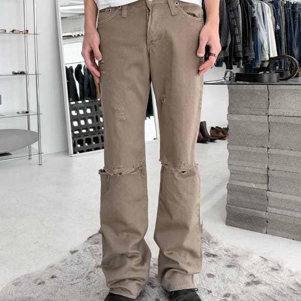 돌체엔가바나 디스트레스 플레어 데님