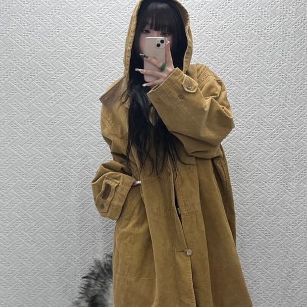 폴로 랄프로렌 코지 모리걸 오버핏 코듀로이 코트 L C10156