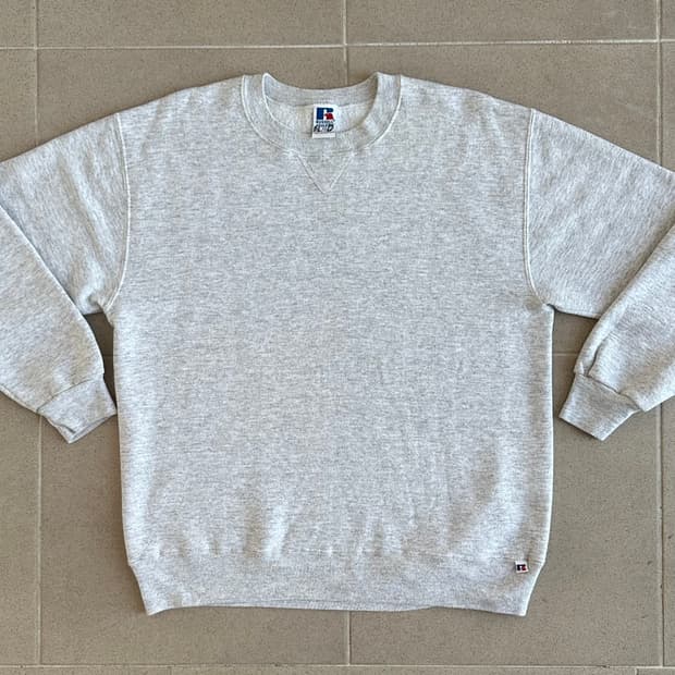 90s 빈티지 러셀 스웻셔츠 그레이 XL USA