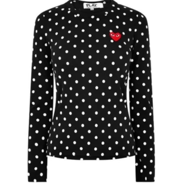 꼼데가르송 땡땡이 여성 블랙 L