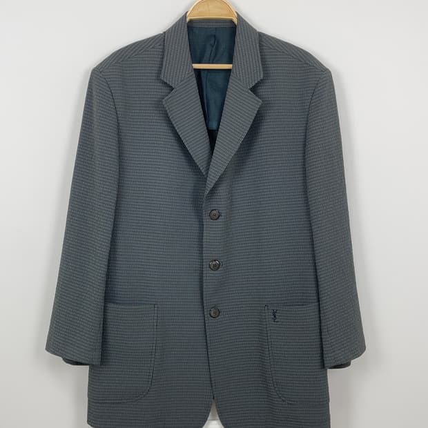 입생로랑(Yves Saint Laurent) 쁘띠 체크 로고 자수 자켓