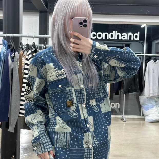 벤슨 패치워크 데님 셔츠