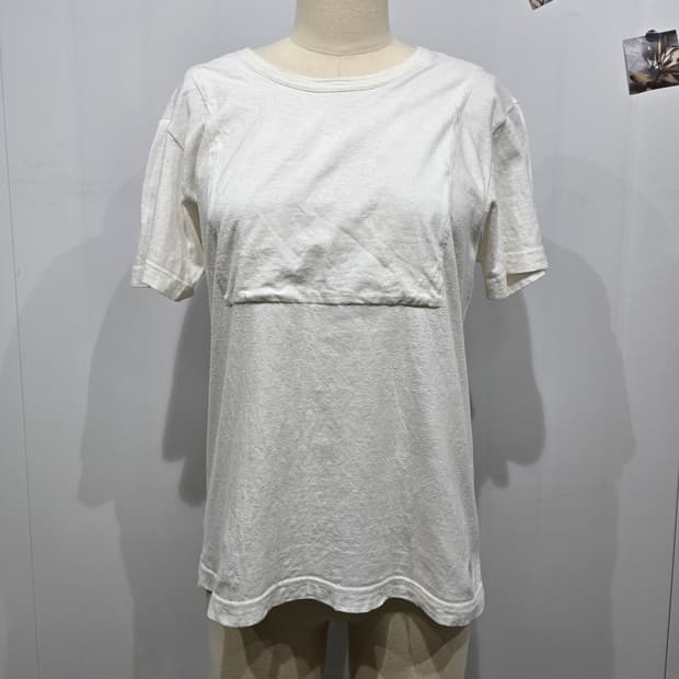 꼼데가르송 무지 화이트 반팔 티셔츠