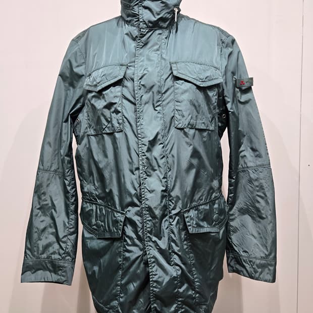 페트레이 이리데슨트 그린 야상 자켓