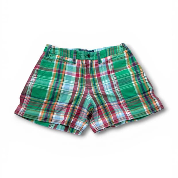 폴로 랄프로렌 마드라스 체크 패턴 하프팬츠