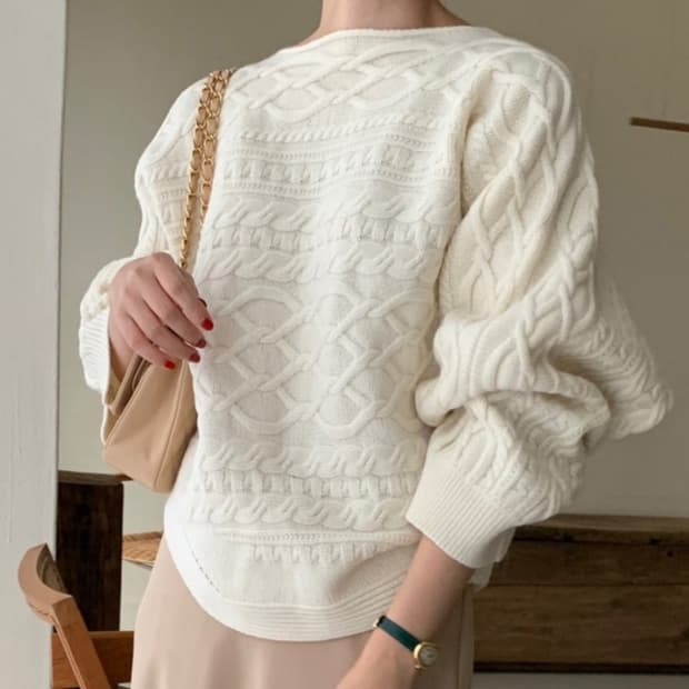 보웬(BOWEN) 캐시미어 돌먼니트 프리사이즈 새상품