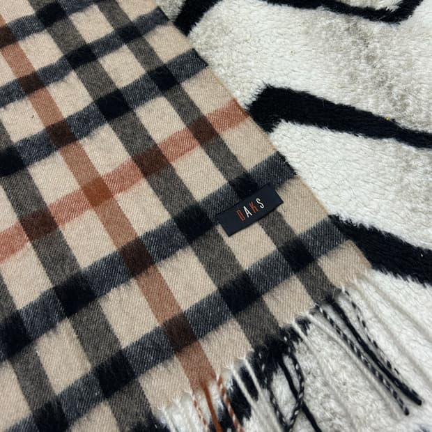 닥스 체크 캐시미어 혼방 머플러