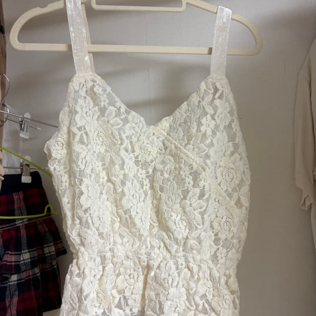 빈티지 레이스 나시 