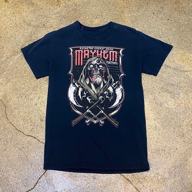 미국 빈티지 메이햄 MAYHEM 페스티벌 굿즈티 반팔티 락티셔츠
