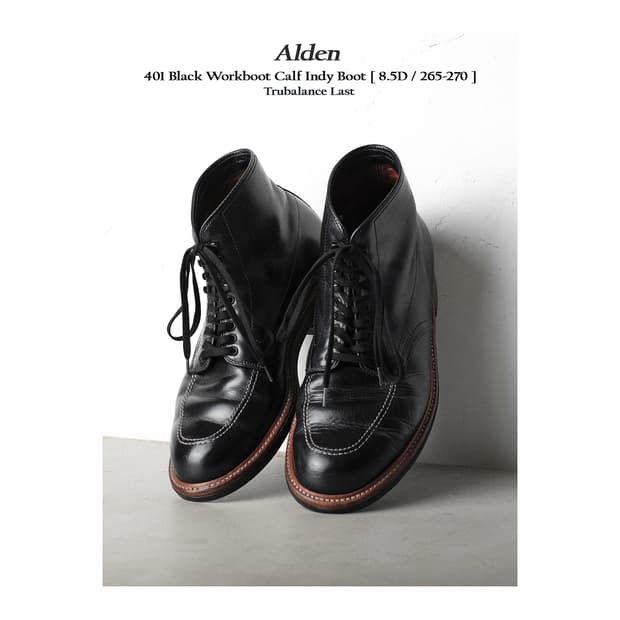 알든 401 8.5D(265-270)사이즈 블랙 카프 인디부츠