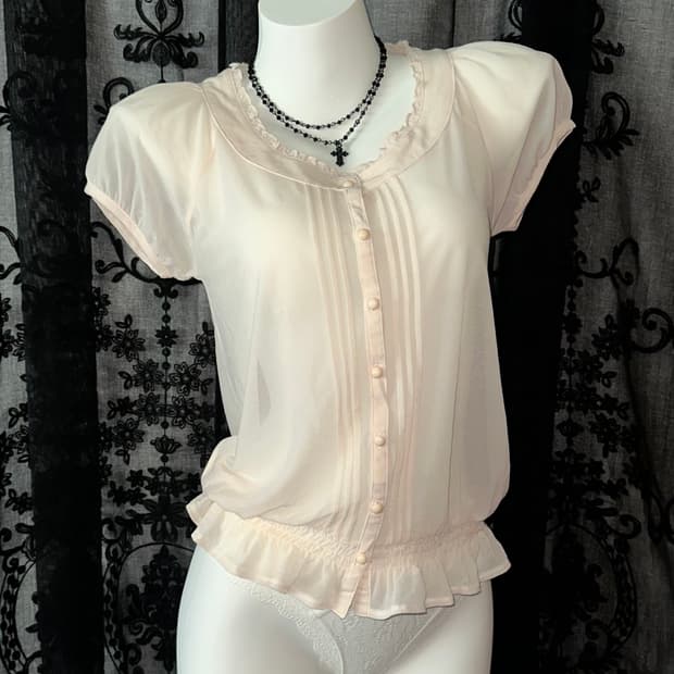 Ivory chiffon blouse