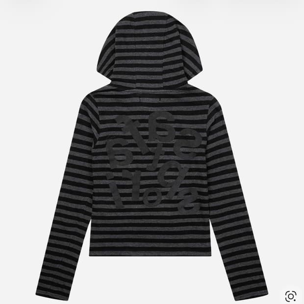 사파리스팟 1/2 티켓팅 스트라이프 보더 후디 블랙