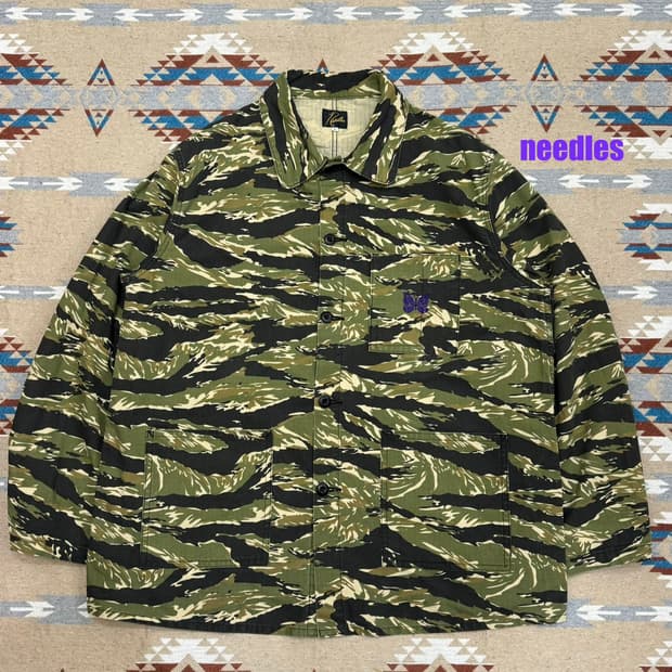 [L] 니들스 D.N 커버올 카모 플라쥬 초어 자켓