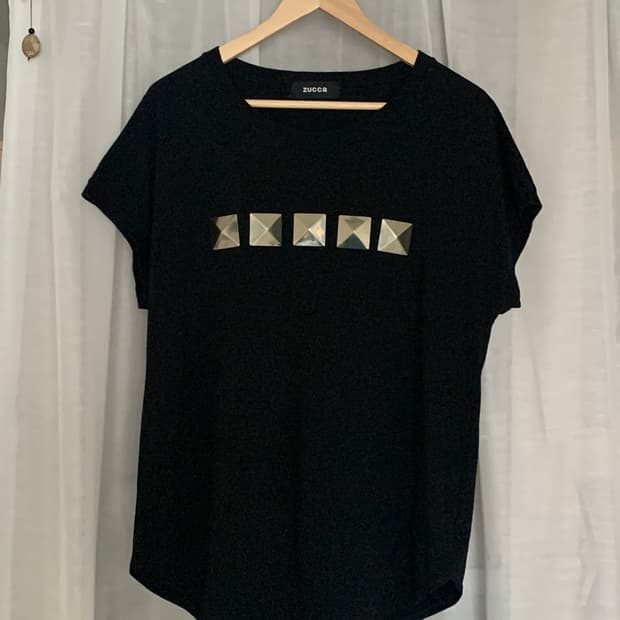 Zucca Metallic Square Studded T-Shirt