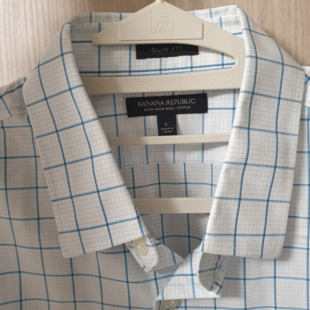 바나나리퍼블릭 체크 셔츠 XL