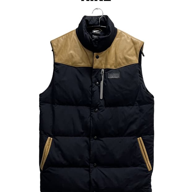 나이키 올드스쿨 NSW 구스다운 레더 조끼 패딩 베스트