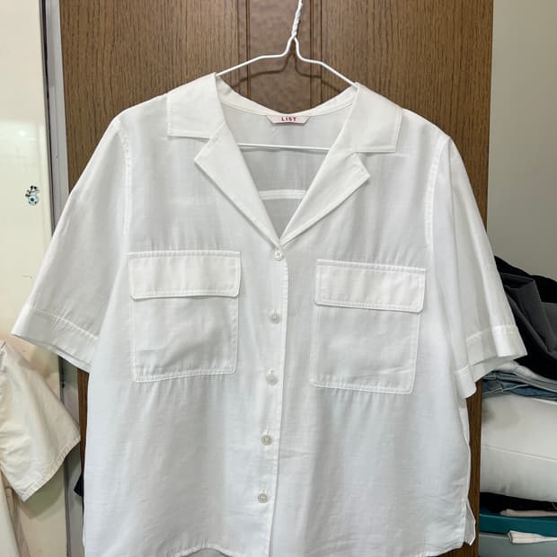 리스트 포켓 블라우스_화이트