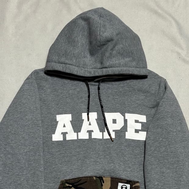 M 에이프 카모 포켓 풀오버 후드티