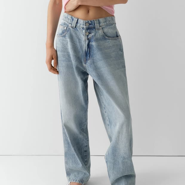 (34,36,38) 기마구아스 26ss 배기 데님팬츠/블루