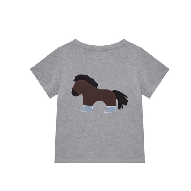  탄산마그네슘 포니 아플리케 티셔츠 grey size 3