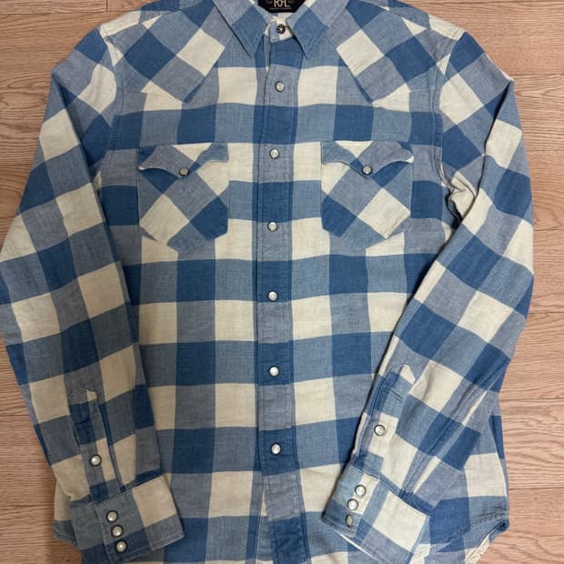 RRL 더블알엘 플래드 트윌 웨스턴 셔츠 M