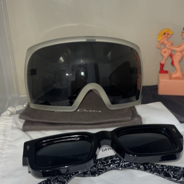 릭오웬스 쉴드 클리어 선글라스 크리에스터