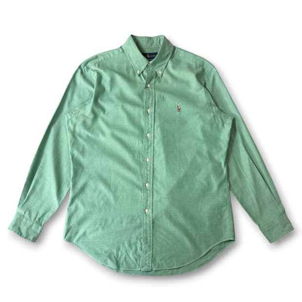 (100) 폴로랄프로렌 민트그린 클래식핏 코튼 셔츠 L