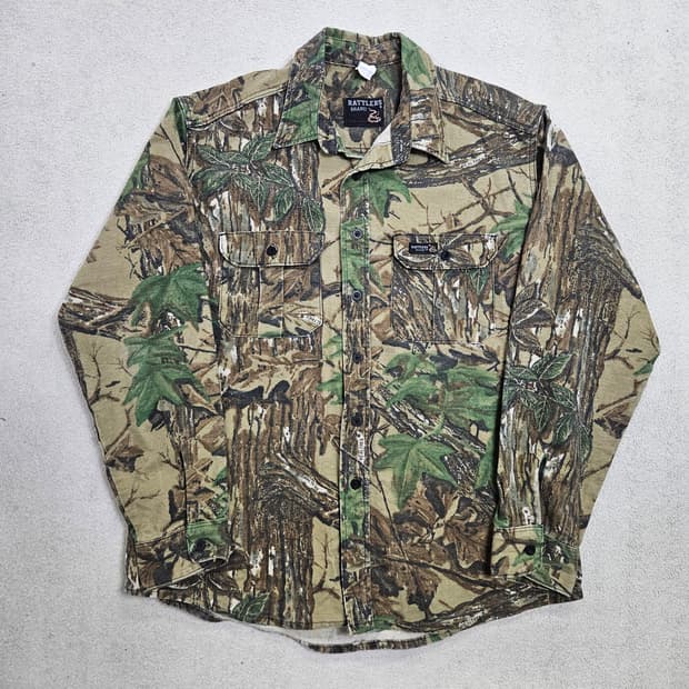 90s 리얼트리 몰스킨 셔츠 L Made in USA