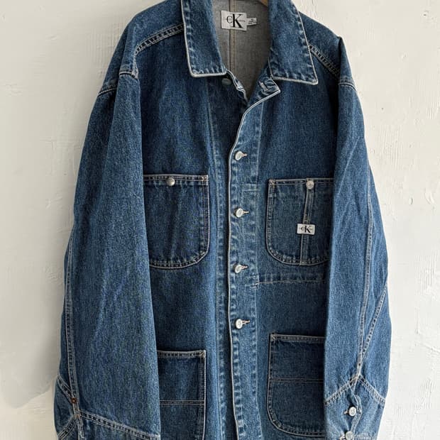 Calvin Klein Jeans 캘빈클라인 90‘s 데님 커버올 자켓 