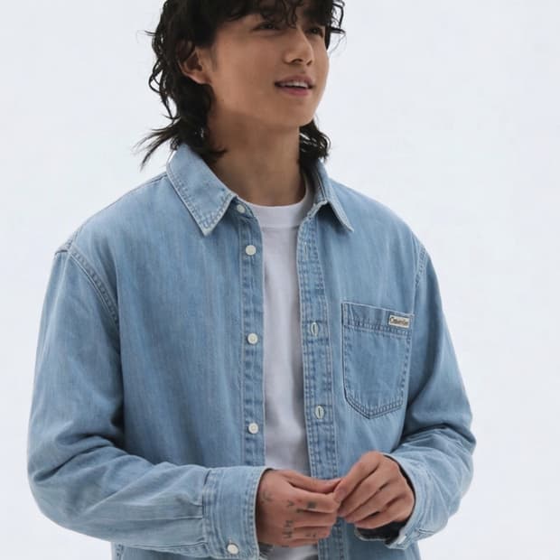 [정국 착용]Calvin Klein Denim shirts L
