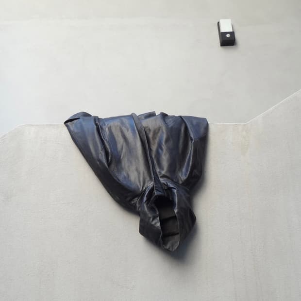 IZZAT BABA ninza hoody leather jacket 