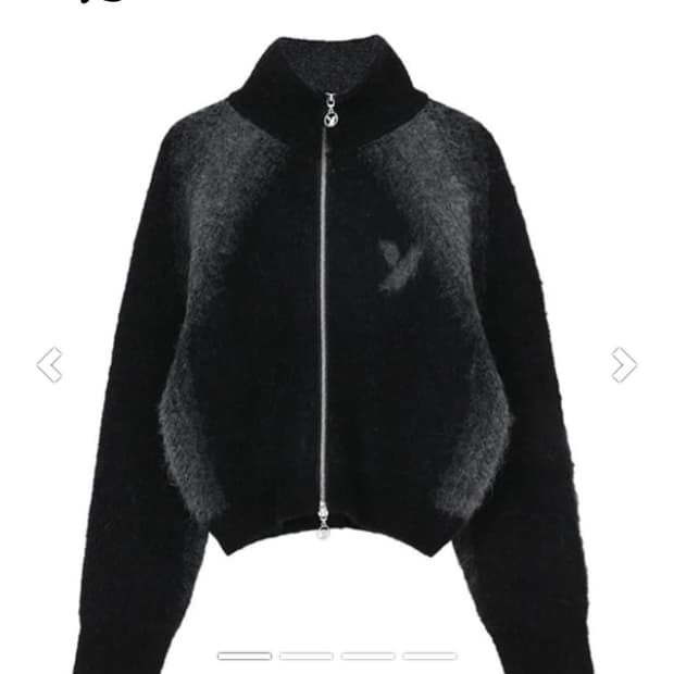 YUSE 집업 니트 블랙