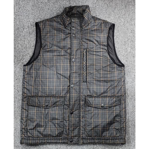 칼하트 체크 패턴 패딩 베스트 조끼 L