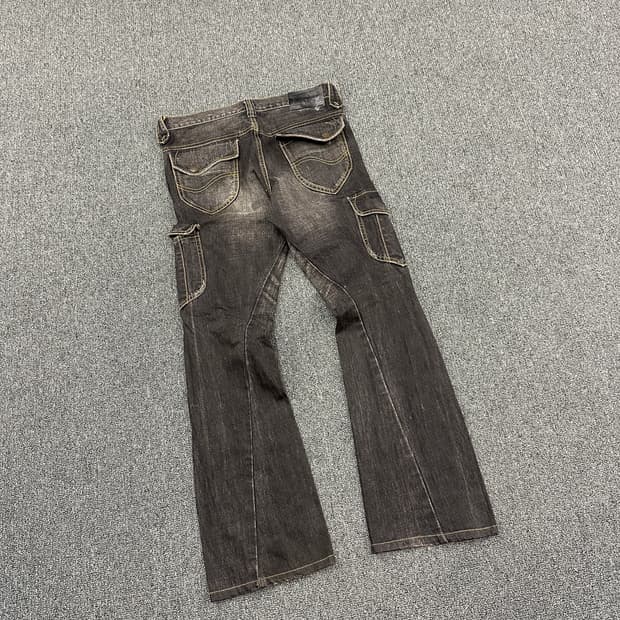 M) LEE 리 부츠컷 흑청 데님팬츠 카고팬츠