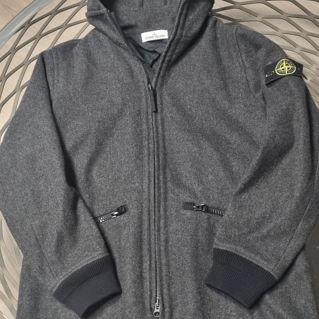 스톤아일랜드 울 후드 코트 