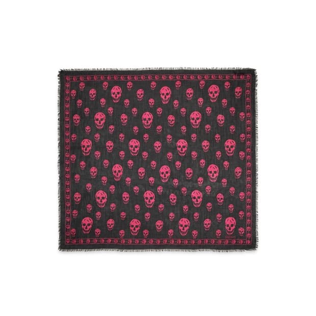 Alexander Mcqueen black pink scarf