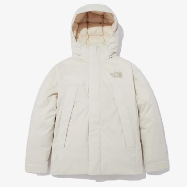 노스페이스 에어 히트 다운 패딩 아이보리 m