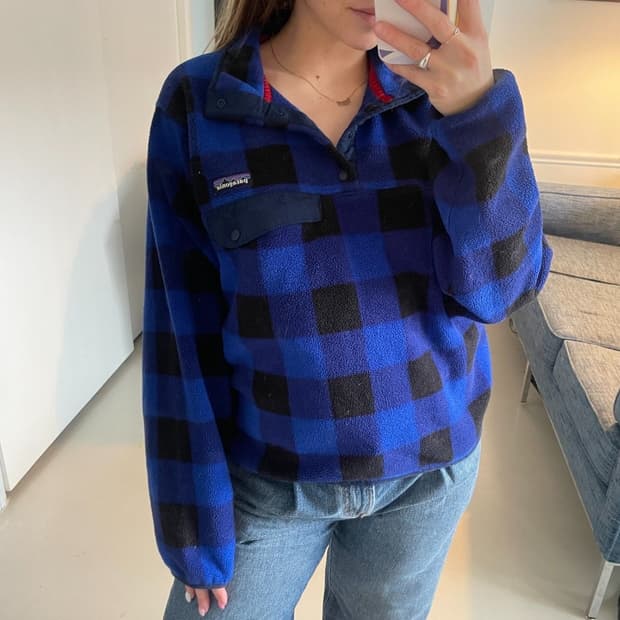 파타고니아 버팔로 체크 신칠라 스냅티 M