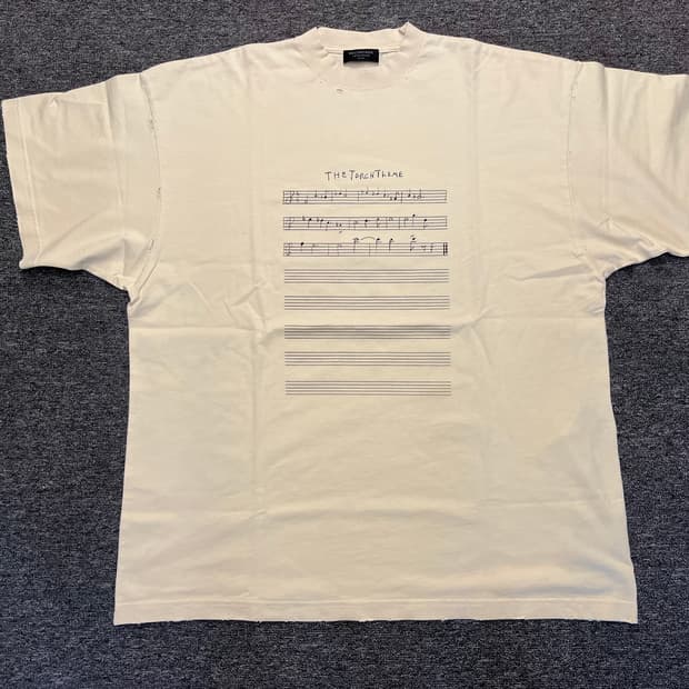 [105] 발렌시아가 악보 프린팅 반팔티 새제품 2 