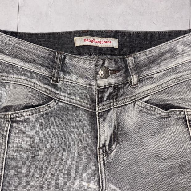 Vintage 워싱 로우라이즈 부츠컷 팬츠