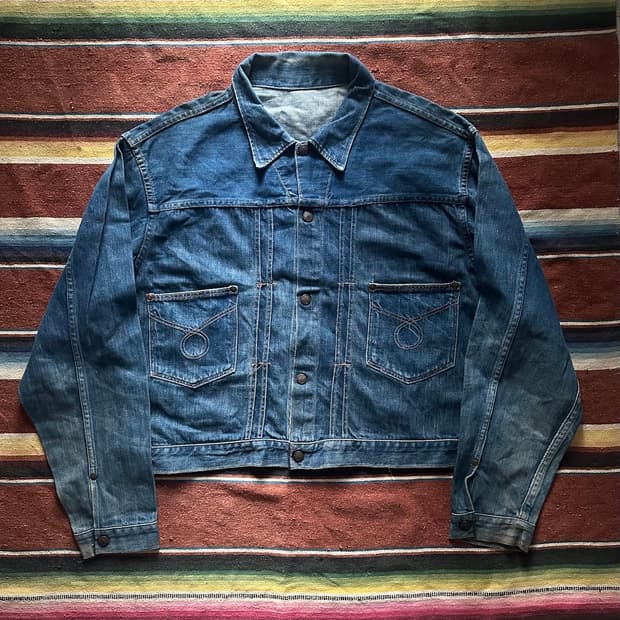 50s 60s USA 빈티지 101 2세대 데님 자켓 더블알엘 리바이스