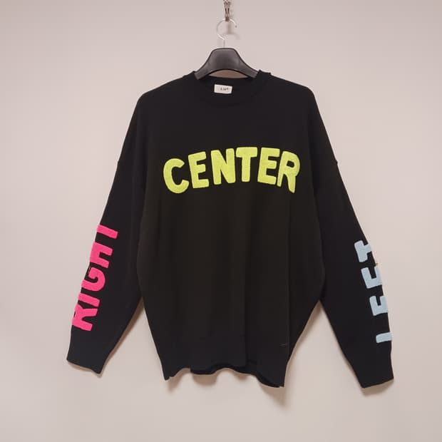 남성 배색폰트 포인트 니트