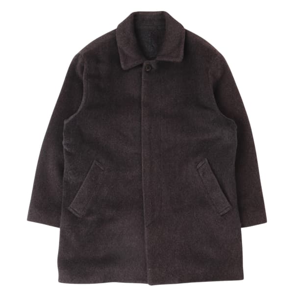 입생로랑 헤링본 ysl로고 울 하프 싱글 코트