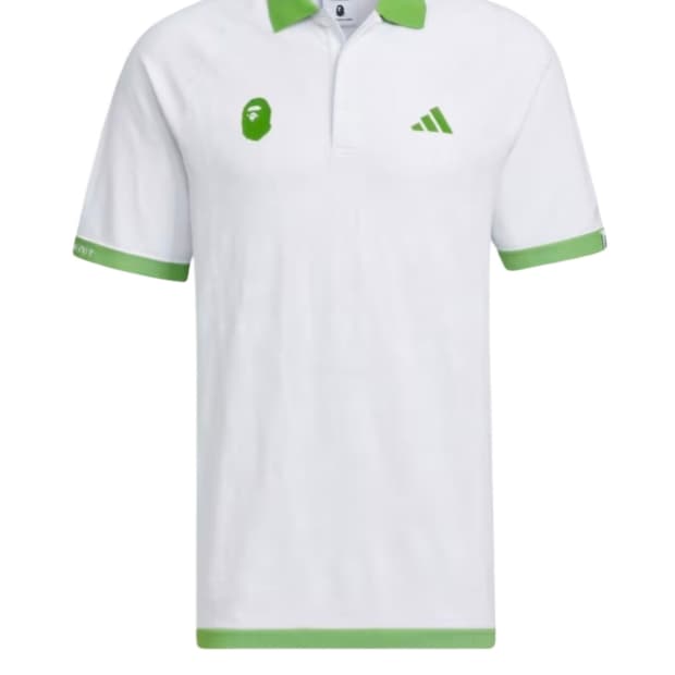 아디다스 x BAPE 숏슬리브 골프 폴로 셔츠 화이트