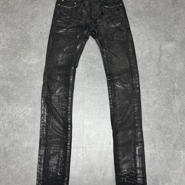 디올 FW09 블랙 왁스 코팅진