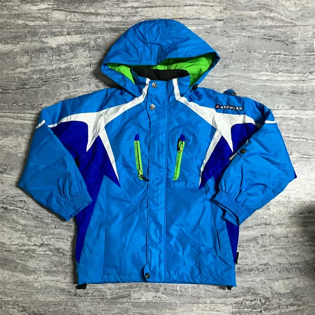 일본빈티지 Airwalk 올드스쿨스트릿 레이싱후디봄버자켓 블루