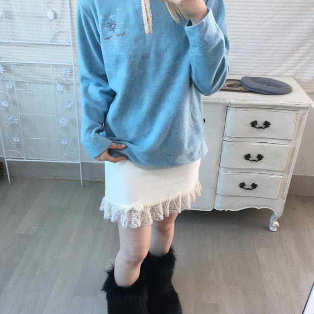 jpn vintage 민트 후리스 반집업