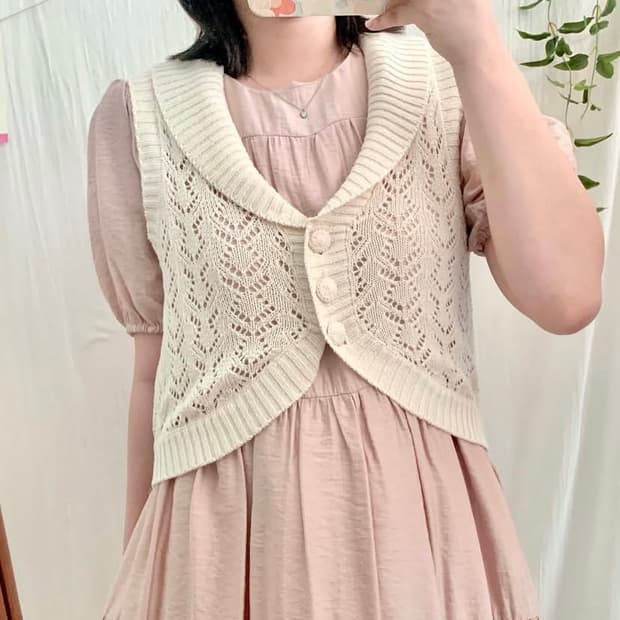 모리 뜨개 조끼